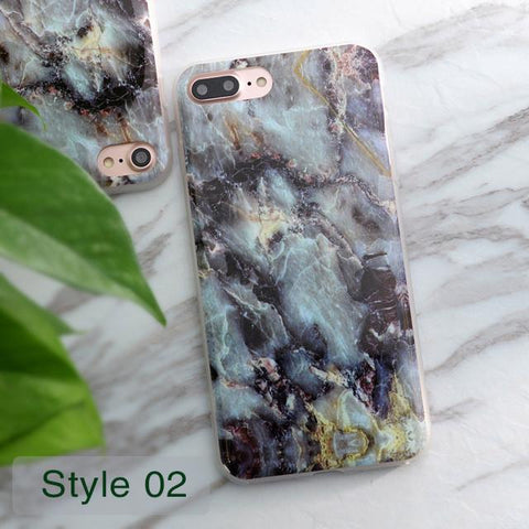 Granite Scrub Marble Stone Painted Case For iphone