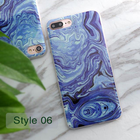 Granite Scrub Marble Stone Painted Case For iphone