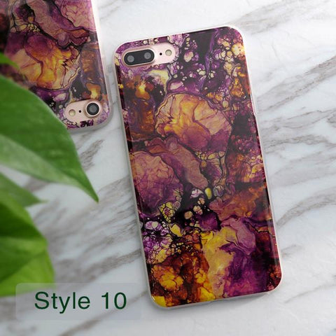 Granite Scrub Marble Stone Painted Case For iphone