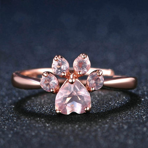 PAW PRIME ROSE QUARTZ RING