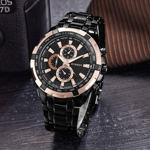 Luxury full stainless steel watch men