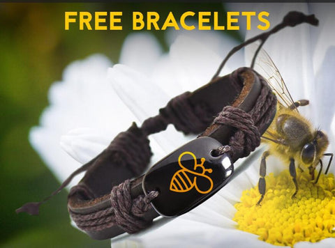 Lovely Bee Leather Bracelet - Just Pay Shipping