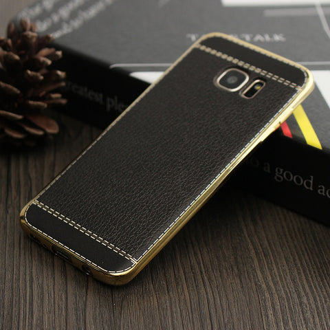 Soft TPU  Leather Cover For Samsung Galaxy S7 Edge