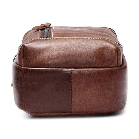 Men Genuine Leather Business Casual  Shoulder Crossbody Bag