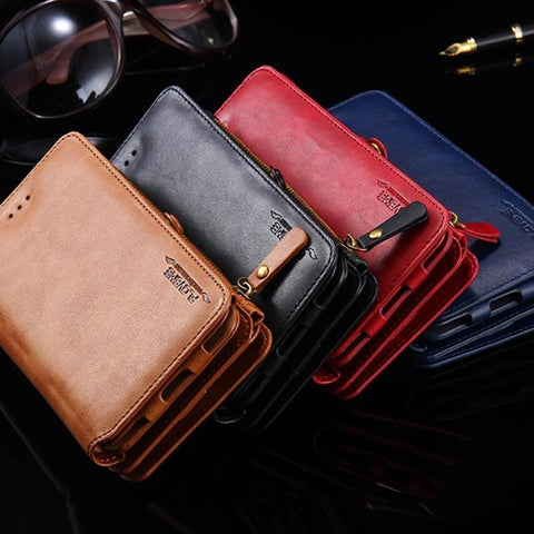 Multifunction Wallet Leather Case For Samsung