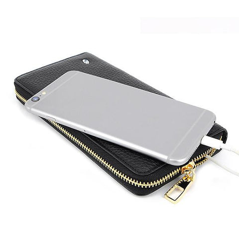 Men Charging Wallet Anti-lost Smart Wallet Multi-function Long Purse