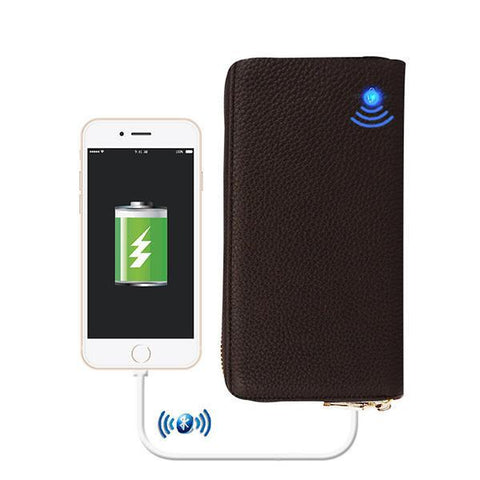 Men Charging Wallet Anti-lost Smart Wallet Multi-function Long Purse