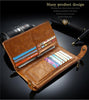 Image of Retro Genuine Leather Dual Zipper Pocket Phone Wallet Clutch Bag Handbag