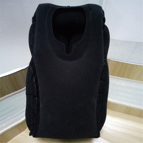 Inflatable Travel Head Neck Back Lumbar Support Pillow Fatigue Relief Air Filled Airplane Cushion