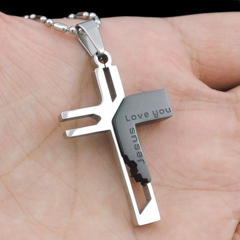 Love you Jesus Cross Pendants Necklace