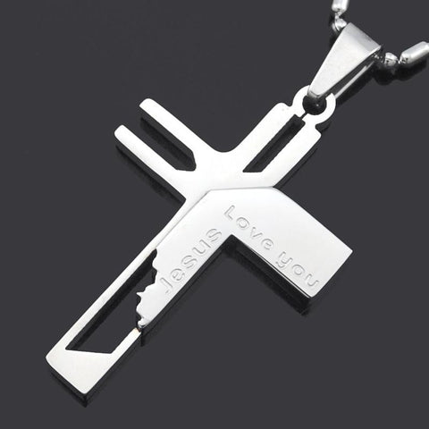 Love you Jesus Cross Pendants Necklace