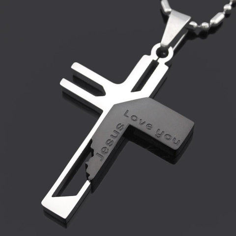 Love you Jesus Cross Pendants Necklace