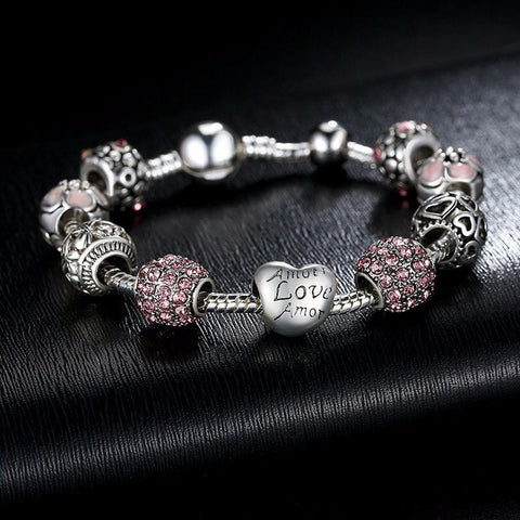 Charm Bracelet & Bangle with Love