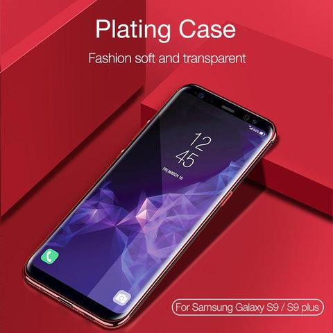 Luxury Transparent  Soft Plated Phone Back Shell for Samsung S9 S9+