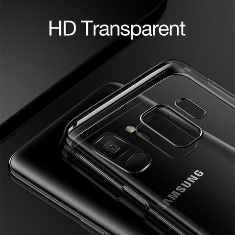 Luxury Transparent  Soft Plated Phone Back Shell for Samsung S9 S9+