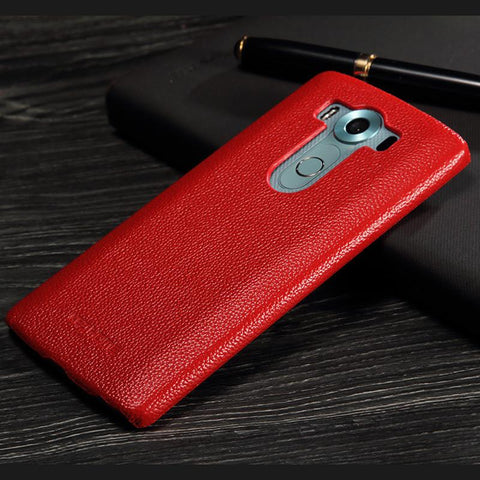 Genuine Leather Hard Back Cover For LG V10