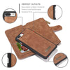 Image of Genuine Zipper Wallet Leather Case For Iphone