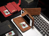 Image of Genuine Zipper Wallet Leather Case For Iphone