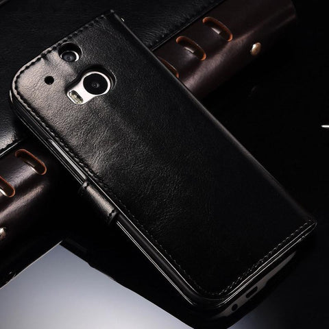 Luxury  Leather Wallet Case For HTC One M8