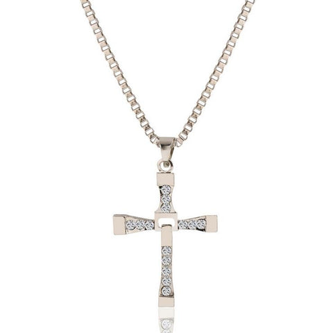 The Fast And The Furious Dominic Toretto Sliver Cross Necklaces