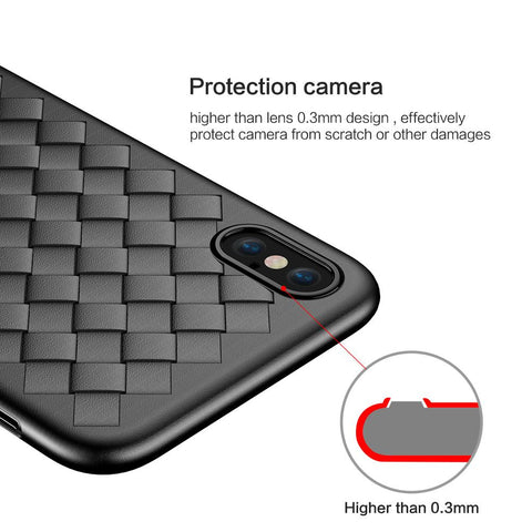 Luxury Soft Grid Weaving Cases For iPhone