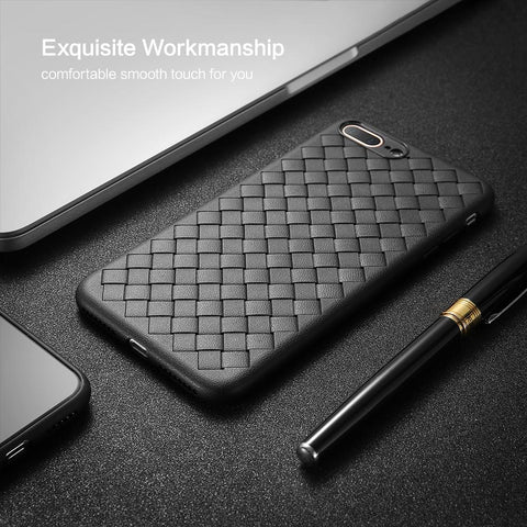 Luxury Soft Grid Weaving Cases For iPhone