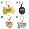 Image of FLOWGOGO Anti-lost Stainless Steel Dog ID Tag Engraved Pet Cat Puppy Dog Collar Accessories Telephone Name Tags Pet ID Tags