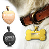 Image of FLOWGOGO Anti-lost Stainless Steel Dog ID Tag Engraved Pet Cat Puppy Dog Collar Accessories Telephone Name Tags Pet ID Tags