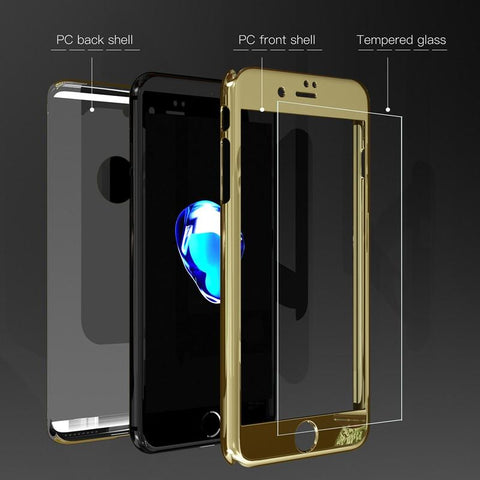 Mirror Coverage 360 Degree Full Protection Cover Case For iPhone