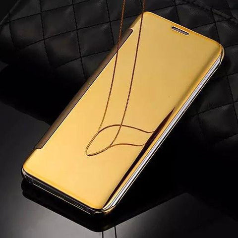 Luxury Plating Mirror Flip Leather Phone Cases Samsung