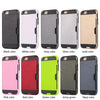 Image of Metalic Silicon Plastic Coque With Card Holder Slot iPhone Case