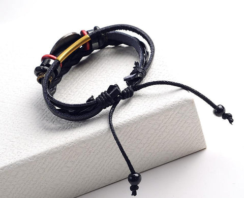 Leather Zodiac Bracelet