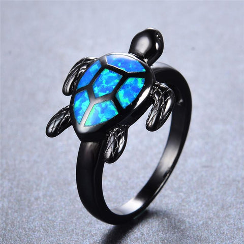 Turtle Blue Ring