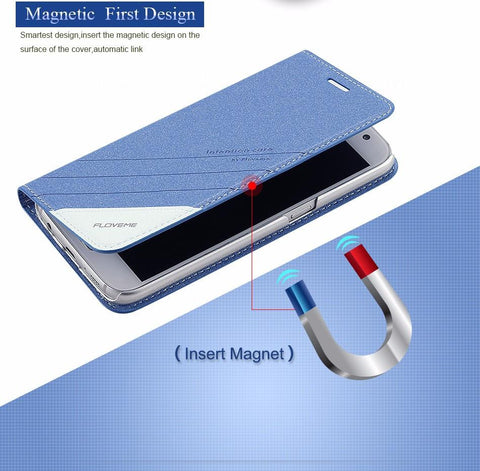 Magnetic Flip Wallet Phone Cases For Samsung Galaxy S6 S7 Edge Plus