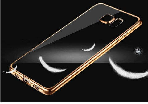 Gold Plating Soft TPU Back Cover For samsung