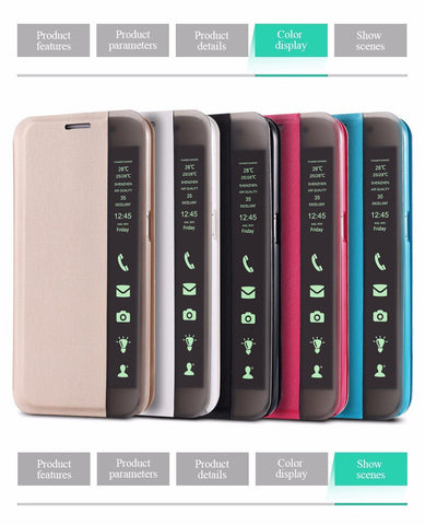 Smart Flip Leather Case For Samsung Galaxy