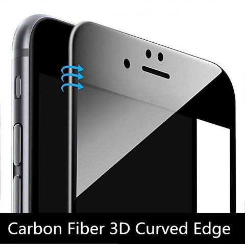 Premium 3D Round Edge Toughed 9H HD Film Carbon for iPhone 7/7 Plus