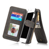 Image of Genuine Zipper Wallet Leather Case For Iphone