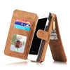 Image of Genuine Zipper Wallet Leather Case For Iphone