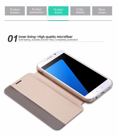 Smart Flip Leather Case For Samsung Galaxy