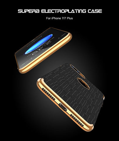 Luxury Thin Back Soft Gold Case For iPhone 7/7 Plus