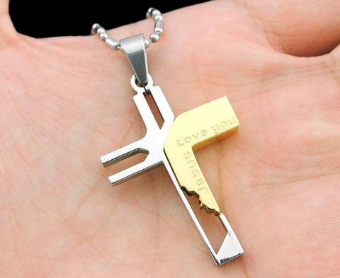 Love you Jesus Cross Pendants Necklace