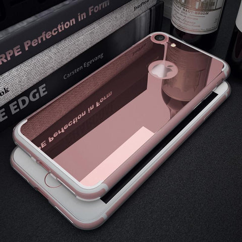 Luxury Plating Gold Mirror Case For iPhone X  7 8 Plus