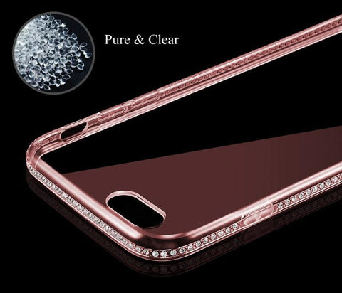 Transparent Diamond Soft Cover Case for Iphone