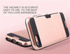 Image of Metalic Silicon Plastic Coque With Card Holder Slot iPhone Case