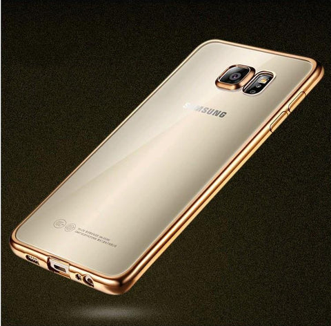 Gold Plating Soft TPU Back Cover For samsung