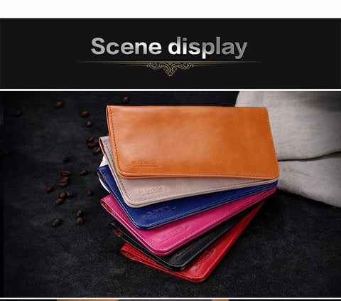 Luxury Retro Leather Wallet Under 5.5 Inch