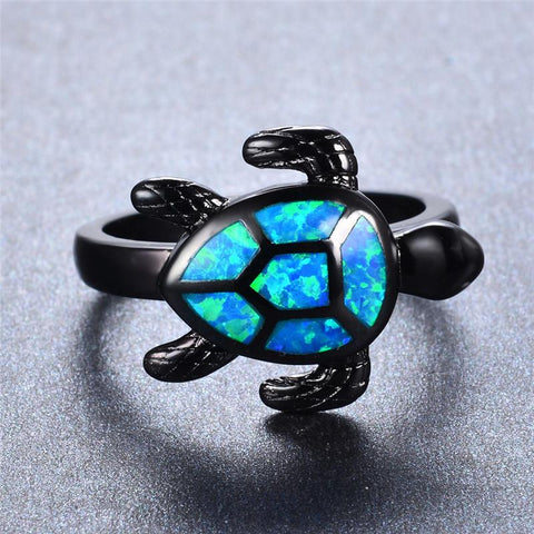 Turtle Blue Ring