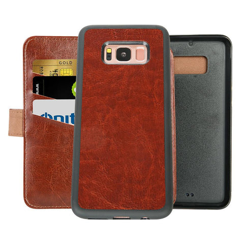 Leather Multi-function Wallet Magnet Cover for S8 S8 +