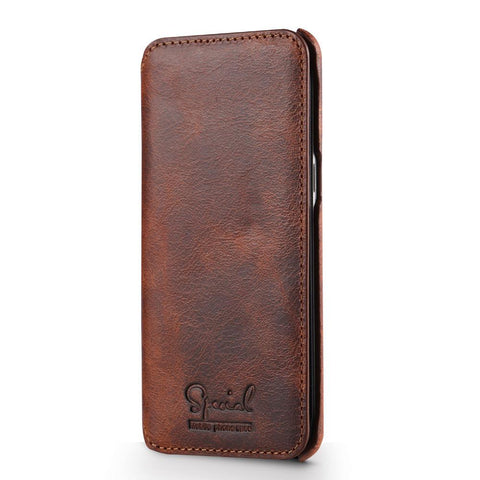 Genuine Real Leather Wallet Full-Body Protective For Samsung Galaxy S8 S8 Plus